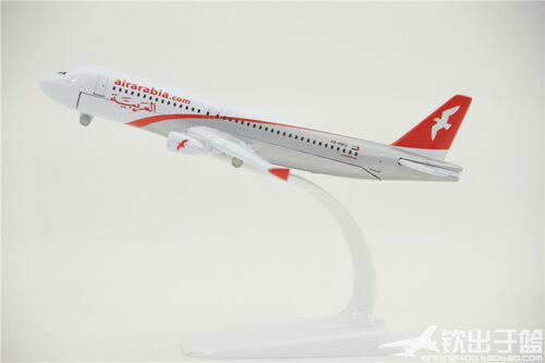 飞机模型 空客A320 阿联酋 阿拉比亚航空 礼品摆件 合金材质 16cm