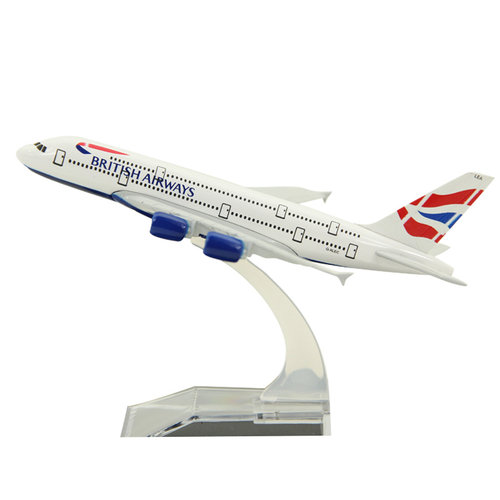实心空客a380英国15厘米飞机模型