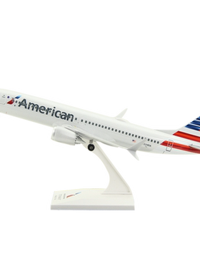 拼装飞机模型 波音B737MAX8 美国航空 带起落架 ABS 客机航模摆件