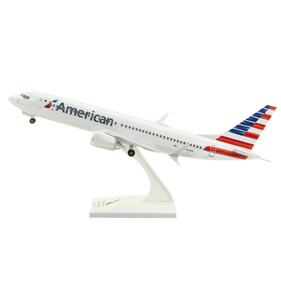 拼装飞机模型 波音B737MAX8 美国航空 带起落架 ABS 客机航模摆件