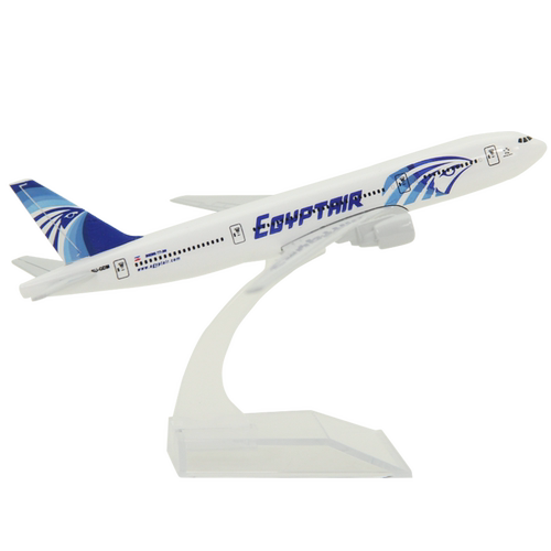 飞机模型 波音B777 埃及航空 礼品摆件 合金航模 16厘米