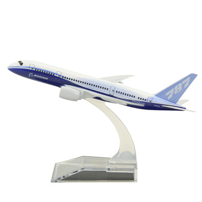 实心飞机模型 B787-8原型机 波音787原机型合金客机礼品摆件15cm