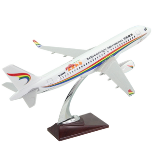 飞机模型空客A319西藏航空藏源山南号客机礼品摆件树脂37厘米航模