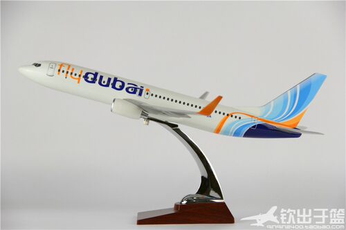 飞机模型 波音B737-800 迪拜航空 礼品摆件 树脂材质 40厘米