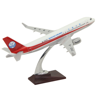 飞机模型空客A320四川航空客机礼品摆件B-2342仿真树脂航模37厘米