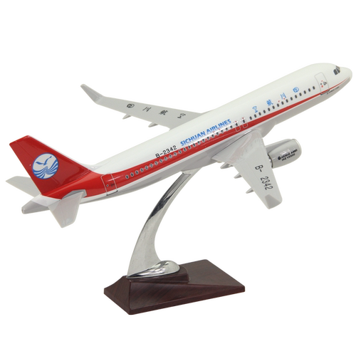 飞机模型空客A320四川航空客机礼品摆件B-2342仿真树脂航模37厘米