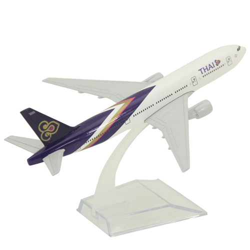 飞机模型波音B777泰国航空合金客机航模礼品摆件16厘米