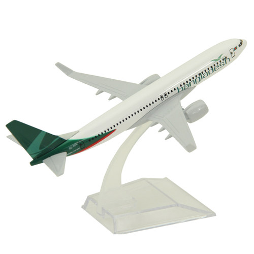 飞机模型波音B737-800孟加拉航空合金客机航模礼品摆件16厘米