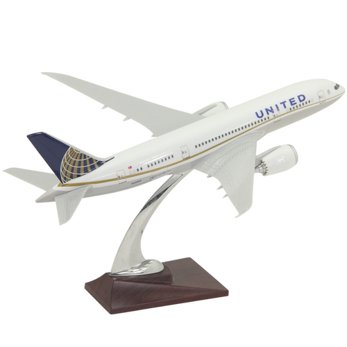 飞机模型波音B787-9美国联合航空客机礼品摆件树脂34厘米仿真航模
