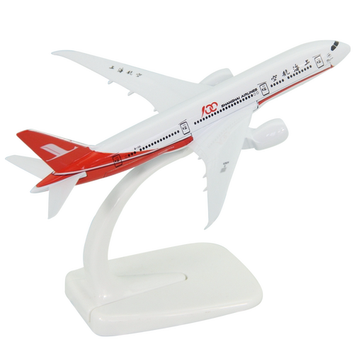 仿真合金飞机模型波音B787-9上海航空第100架客机16cm航模B-1111