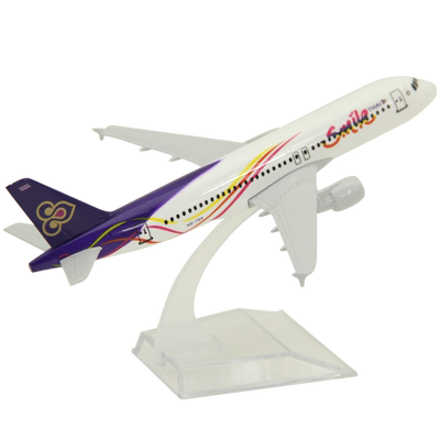 飞机模型空客A320微笑泰国航空合金客机礼品摆件16厘米