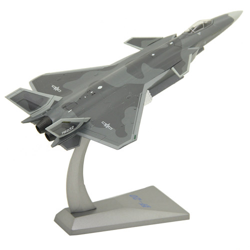 歼击机飞机模型J10J20 1:100 歼二十歼十战斗机合金打造 礼品摆件