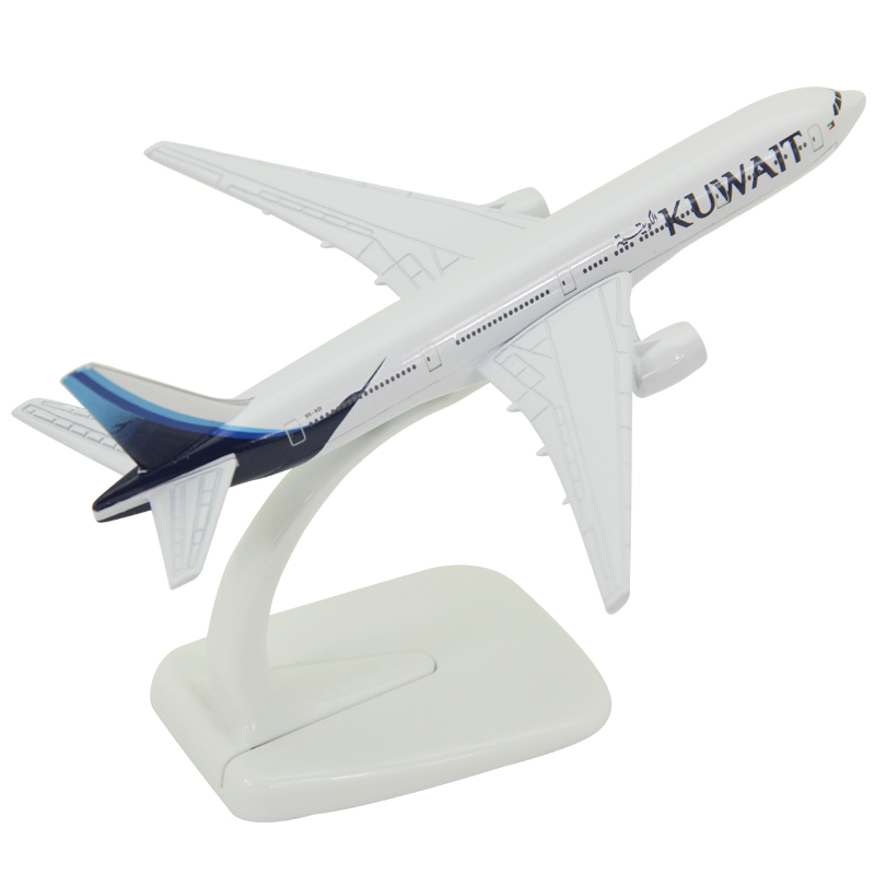 飞机模型波音B777科威特航空合金客机礼品摆件仿真航模16厘米
