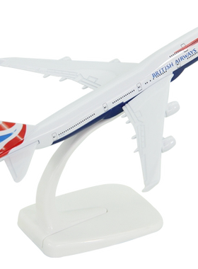 合金飞机模型仿真波音B747-400英国航空客机礼品摆件16厘米航模