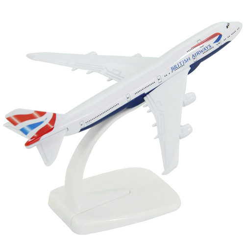 合金飞机模型仿真波音B747-400英国航空客机礼品摆件16厘米航模