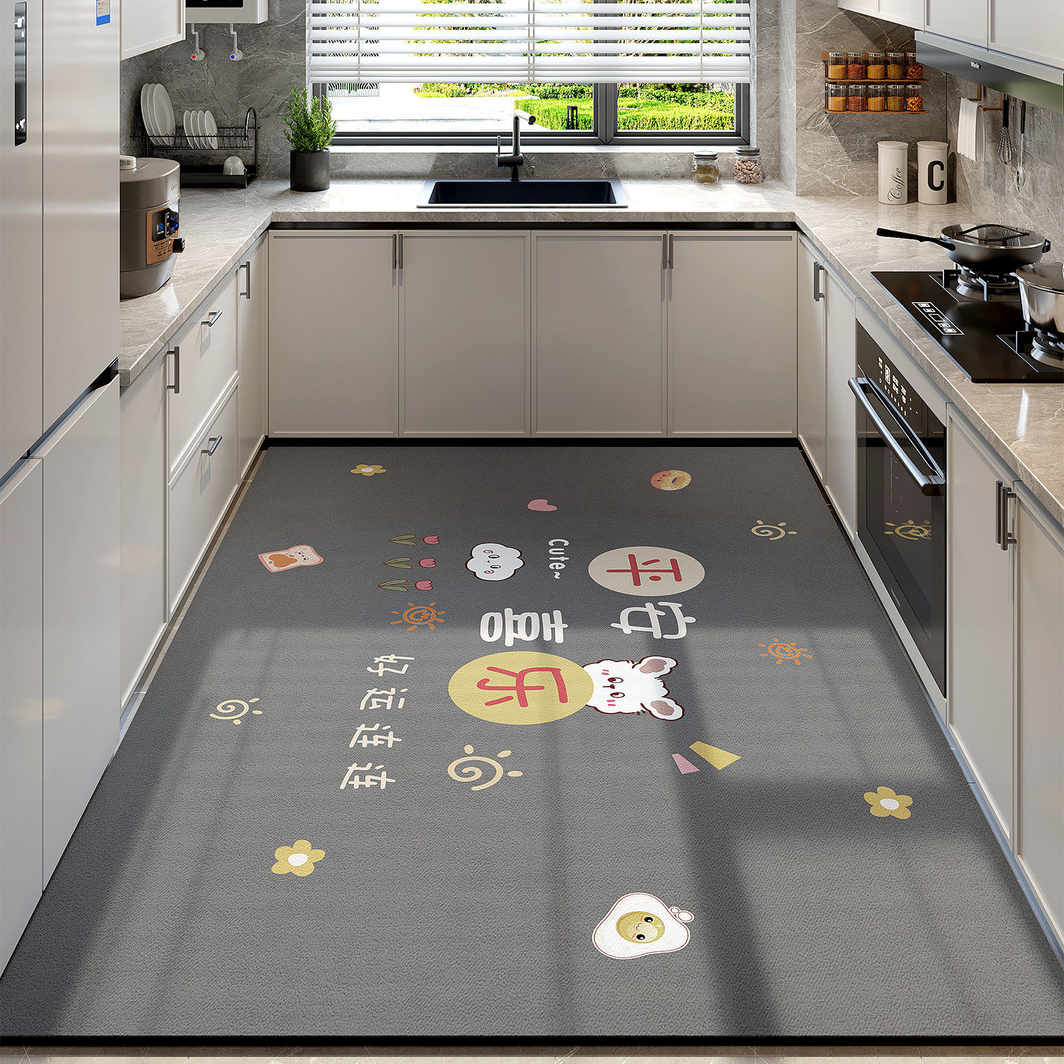 硅藻泥厨房地垫防滑防油可擦免洗耐脏吸水脚垫新款全铺专用地毯垫