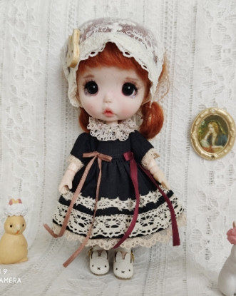 ob11娃衣Molly三色森系蕾丝连衣裙长裙