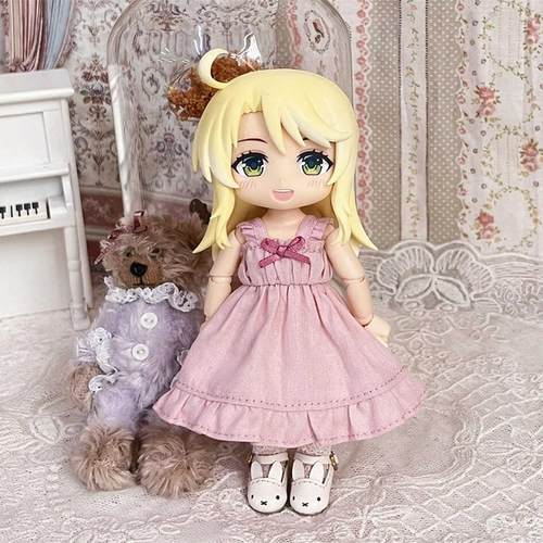 ob11娃衣日漫风吊带裙睡裙12分bjd娃衣GSC molly P9P10