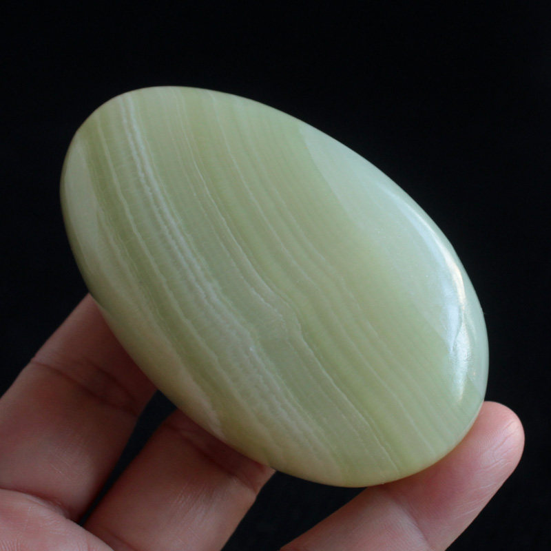 水玉冰魄天然碳酸盐质玉手把件阿富汗玉把玩原石带皮方解石玉打孔