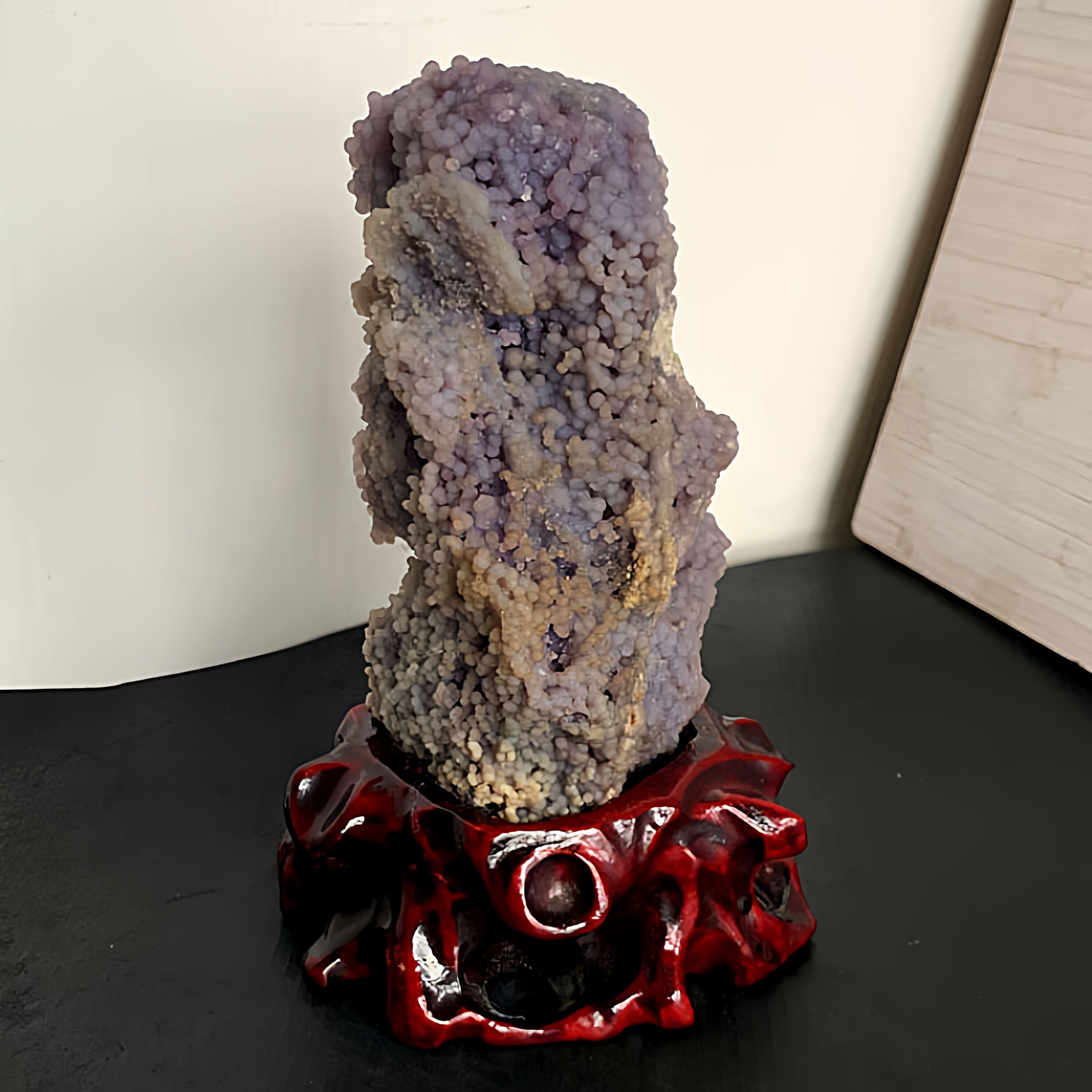 天然玛瑙紫葡萄石摆件