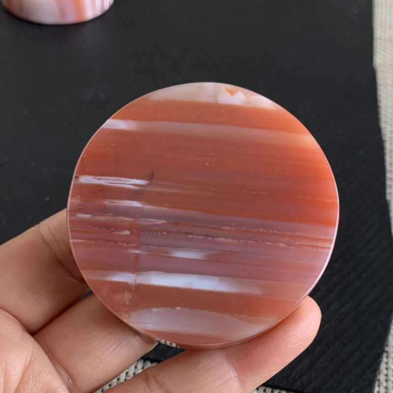 水玉冰魄天然南红玛瑙手镯芯把玩原石手把件打磨抛光可作雕件实物