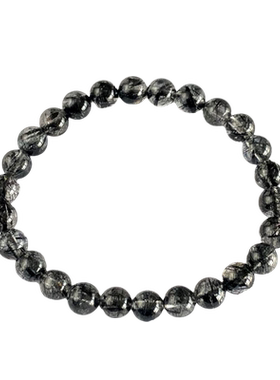 天然黑发晶手链黑金刚