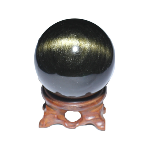 水玉冰魄天然金曜石球摆件金砂眼水晶球把玩猫眼光黑曜石家居办公