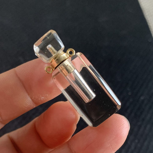 天然白水晶香水瓶吊坠