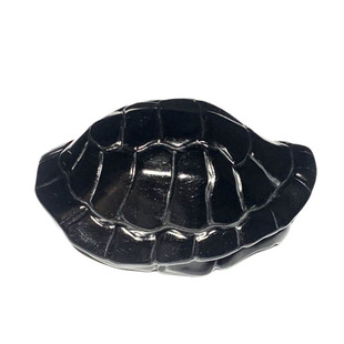 天然和田玉雕刻乌龟壳小摆件墨玉长寿龟把玩 手把件富甲一方实物