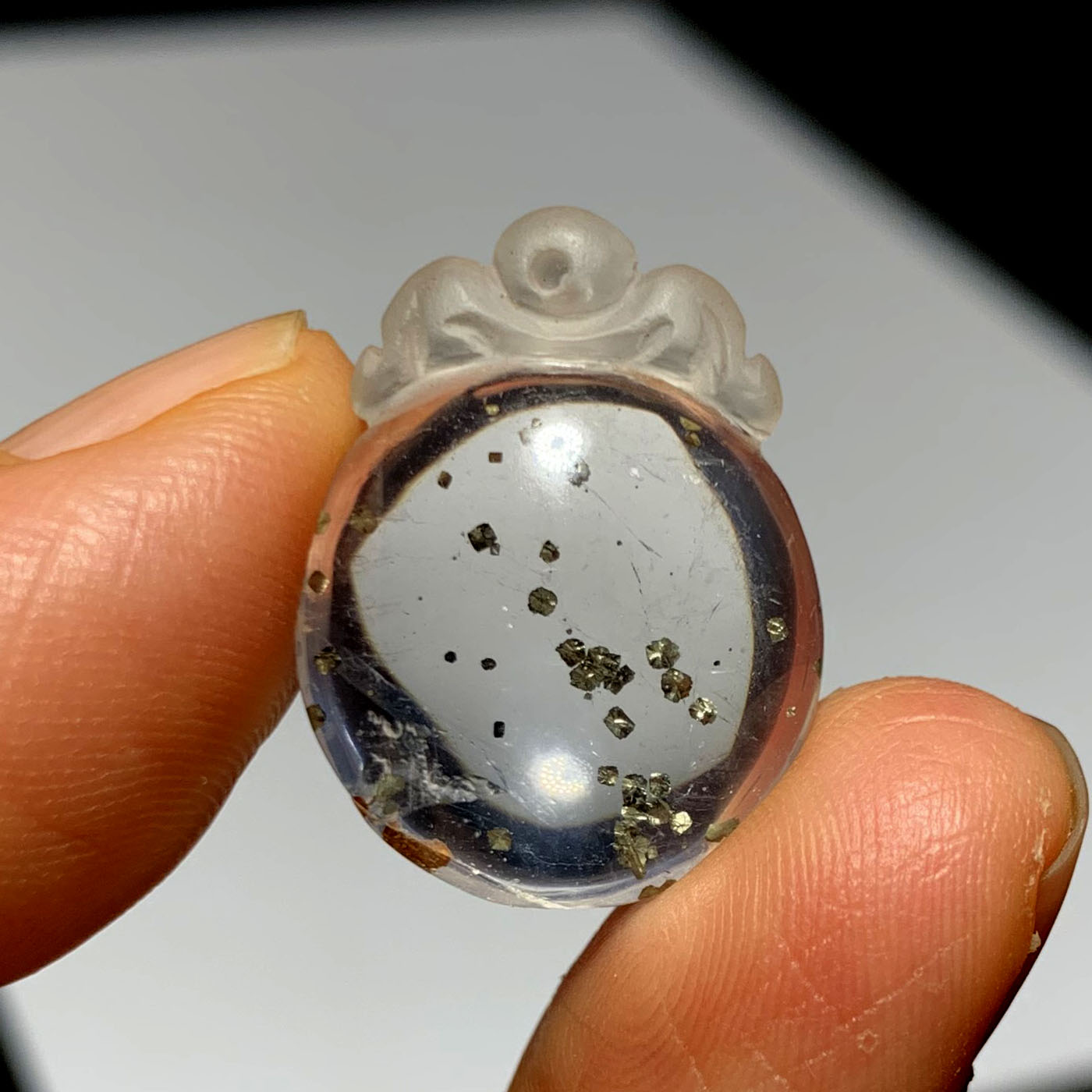 天然白水晶吊坠异像水晶项链