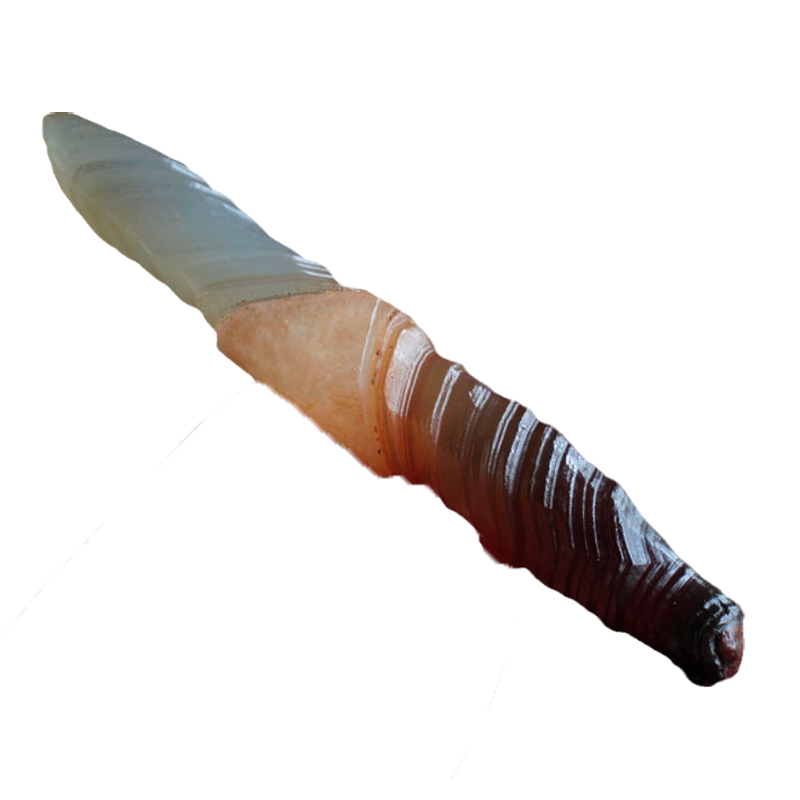 天然红玛瑙原石棒按摩身体