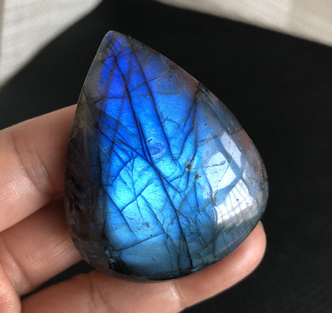 水玉冰魄天然拉长石水滴吊坠钠长石原石毛衣链可做把玩大号实物