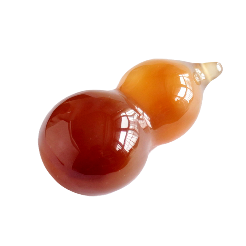 天然红玛瑙葫芦把玩水玉冰魄