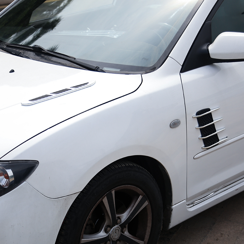 汽车鲨鱼腮仿真出风口侧风口引擎盖装饰进风口假风口车贴改装用品