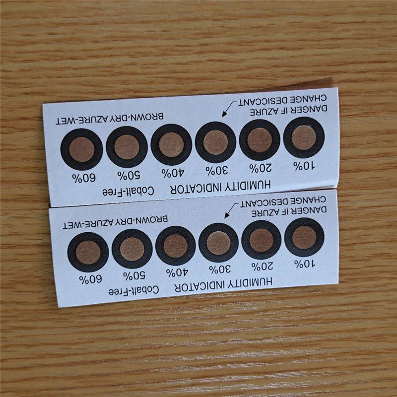 6点式湿度指示卡棕变蓝色环保变色卡加工定制无钴湿度指示卡