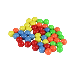 彩色计数小球小学数学教具计数塑料球15mm20mm5种彩色实心弹弹球益智玩具概率小球轨道小球彩色无孔珠子