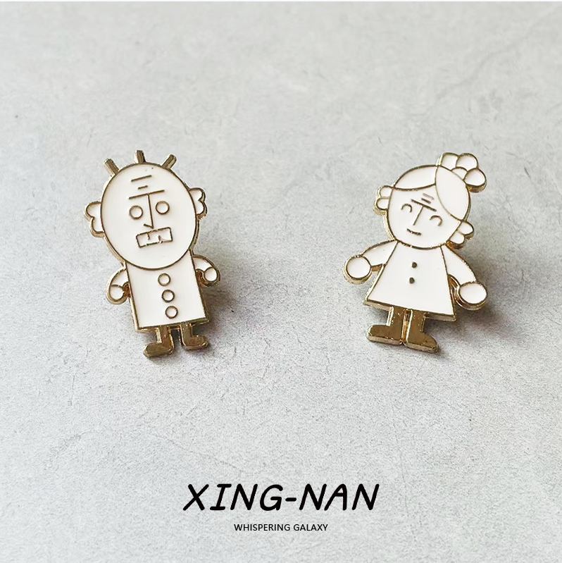 一个丁老头胸针可爱日系卡通徽章别针礼物衣服包包装配饰饰品男女