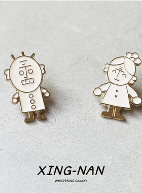 一个丁老头胸针可爱日系卡通徽章别针礼物衣服包包装配饰饰品男女