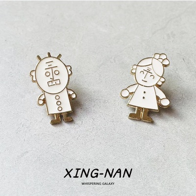 一个丁老头胸针可爱日系卡通徽章别针礼物衣服包包装配饰饰品男女
