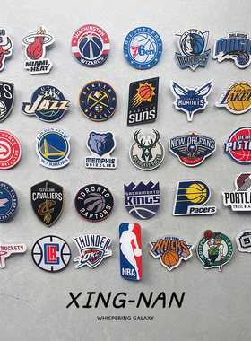 NBA球队标志徽章胸针猛龙快船湖人美国队nba胸章背包饰品周边
