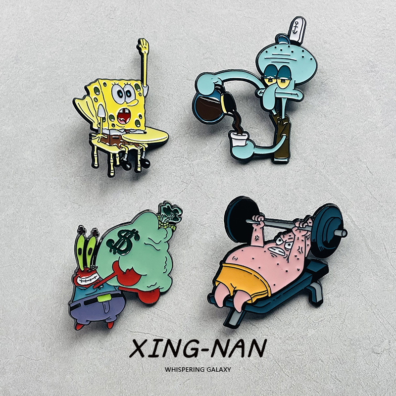 海绵宝宝卡通动漫金属胸针