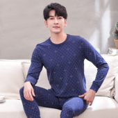 200 意大莱正品 肥佬加肥加大纯棉内衣套装 全棉秋衣秋裤 260斤 男士