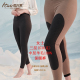 加厚加绒保暖裤 棉裤 女 冬季 意大莱黑色打底女士外穿高腰显瘦羊毛裤