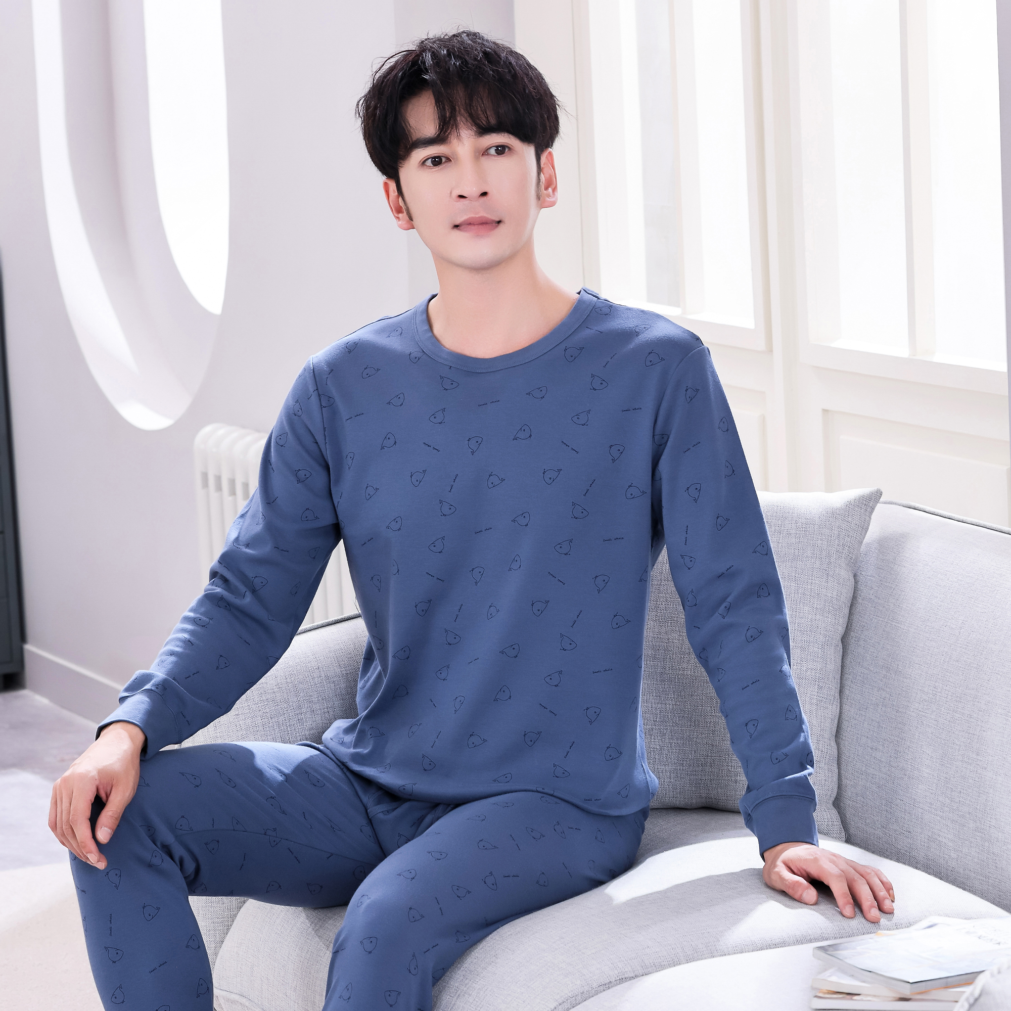 意大莱男士中老年秋衣秋裤套装