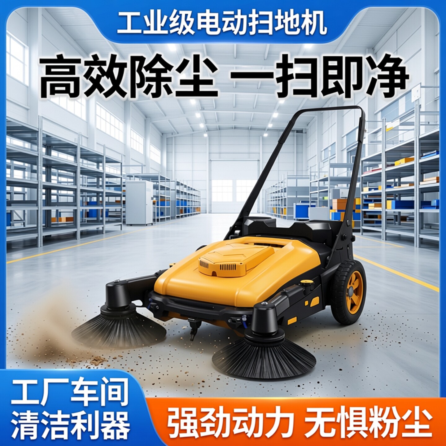 手推式工业扫地机 工厂车间物业养殖场仓库电动清扫车扫地车粉尘