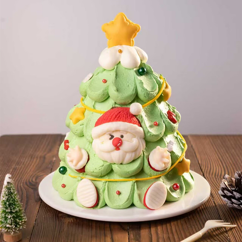 圣诞节蛋糕装饰巧克力摆件可食用
