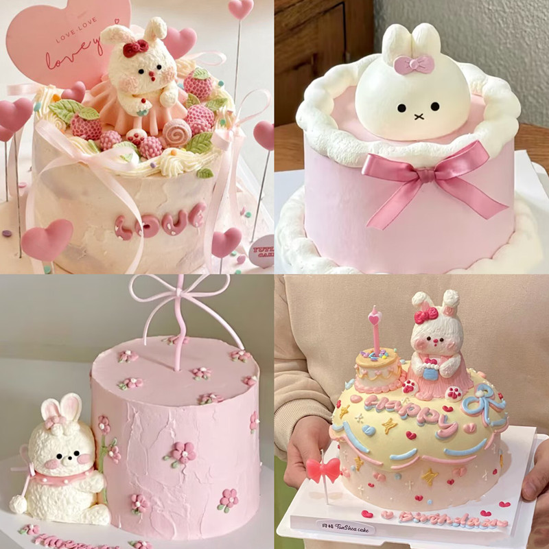 情人节卡通兔情侣黄油小熊蛋白糖