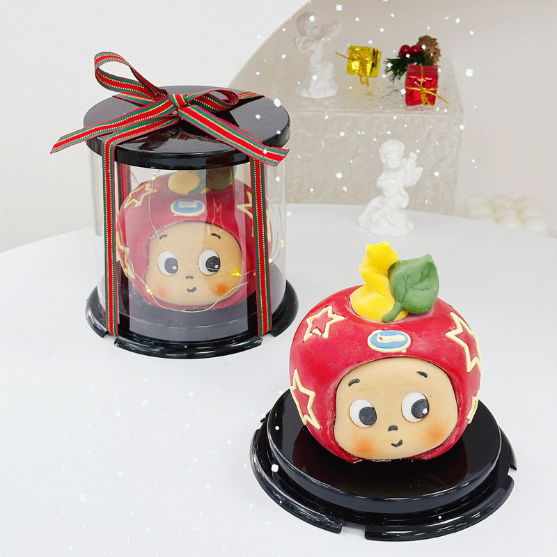 圣诞节星星人巧克力蛋糕装饰摆件