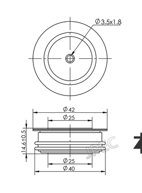 ZK100A4000V 4000V二极管 平板薄凸型快速二极管快恢复整流二极管
