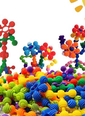 Create Puzzle Kids Building Toys Toddler STEM太阳花拼装积木